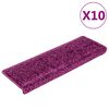 vidaXL Prostirke za stepenice 10 kom 65x21x4 cm ljubičaste pravokutne rubove