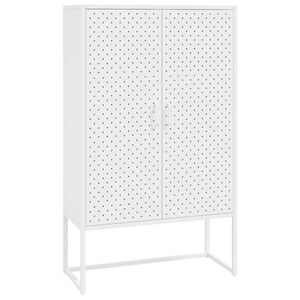 vidaXL Visoka komoda bijela 80 x 35 x 135 cm čelična
