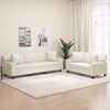 vidaXL 2-dijelni set sofa s jastucima krem od umjetne kože