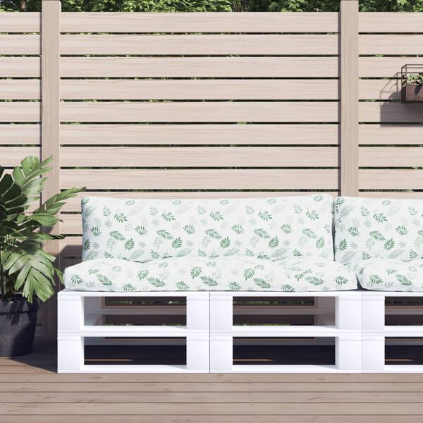 vidaXL Jastuci za palete 2 kom s uzorkom li&scaron;ća od tkanine Oxford