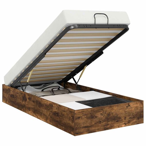 vidaXL Otomanski krevet Dimljeni hrast 193 x 120 x 25 cm Iverica