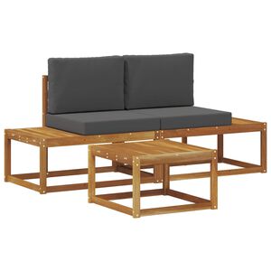 vidaXL Set vanjskih sofa 3 kom. Prirodna