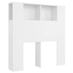 vidaXL Ormarić s uzglavljem bijeli 100x18,5x102,5 cm