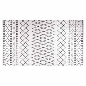 vidaXL Perivi tepih 190 x 300 cm crno-bijeli