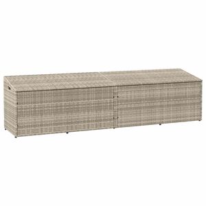 vidaXL Vrtna kutija za pohranu svijetlosiva 220x50x58 cm poli ratan