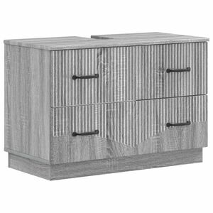 vidaXL Kupaonski ormarić za sudoper HOORN Siva Sonoma 82 x 41 x 56 cm