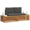 vidaXL Set vanjskih sofa s jastukom 2 Komad Prirodna i antracit