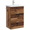 vidaXL Set namje&scaron;taja za kupaonicu Staro drvo 61 x 40 x 84,5 cm
