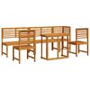 vidaXL Bistro set za vrt 6 pcs Smeđa Čvrsto drvo akacije