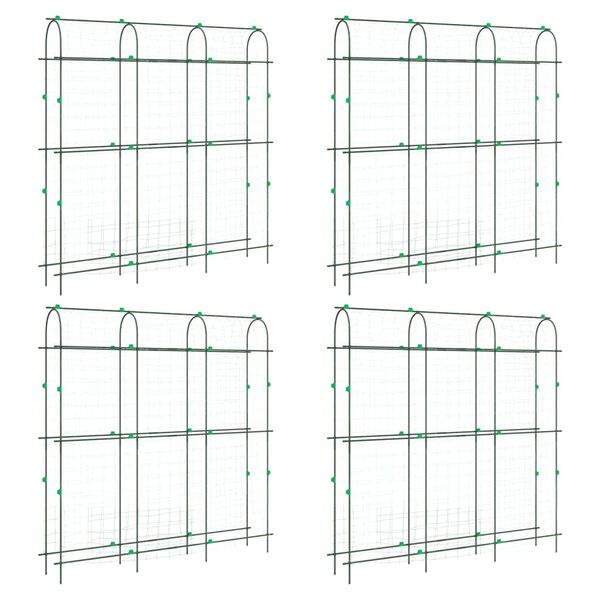 vidaXL Vrtne re&scaron;etke za biljke penjačice U-oblika 4 kom čelične