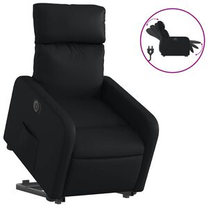 vidaXL Električni naslonjač na podizanje od umjetne kože crni