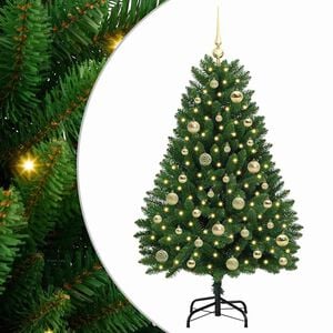 vidaXL Umjetno božićno drvce 120 cm 150 LED lampica Topla bijela