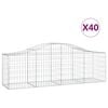 vidaXL Lučne gabionske ko&scaron;are 40 kom 200x50x60/80 cm pocinčano željezo