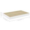 vidaXL Plutajuća zidna polica boja hrasta i bijela 40x23x3,8 cm MDF