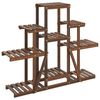 vidaXL Stalak za cvijeće 110 x 25 x 96 cm od masivne jelovine