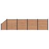 vidaXL Panel ograde 5 pcs WPC i aluminij Smeđa