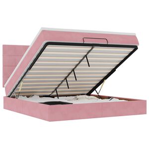 vidaXL Okvir kreveta s madracima ružičasti 160x200cm bar&scaron;unasti