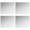 vidaXL Stepenica 4 kom. 60 x 50 cm Srebrno Aluminij Pravokutni