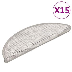 vidaXL Samoljepljivi otirači za stube 15 kom 56x17x3 cm boja platine