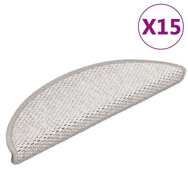 vidaXL Samoljepljivi otirači za stube 15 kom 56x17x3 cm boja platine