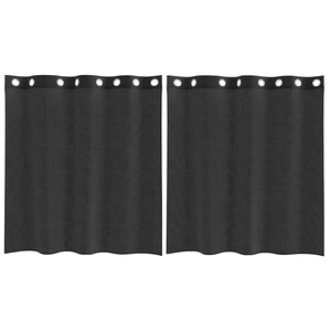 vidaXL Voile zavjese s u&scaron;icama 2 kom crne 140x140 cm