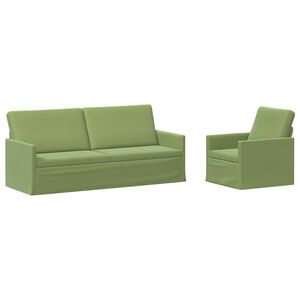 vidaXL Set sofe 2 pcs Svijetlo zelena Bar&scaron;un