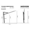 Madison suncobran za balkon Sun Wave 270 x 150 cm svijetlosivi
