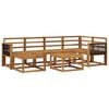 vidaXL Set vanjskih sofa 7 pcs Prirodna Čvrsto drvo akacije