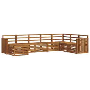 vidaXL Set vanjskih sofa 8 pcs Prirodna Čvrsto drvo akacije