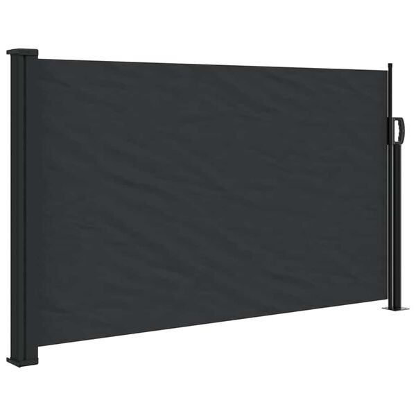 vidaXL Uvlačiva bočna tenda 120 x 600 cm crna