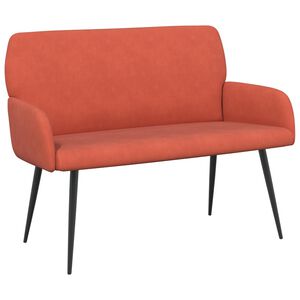 vidaXL Dvosjed s metalnim nogama 2-sjedalo Crvena narančasta