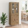 vidaXL Highboard Umjetnički hrast 69,5 x 34 x 90 cm Konstruirano drvo