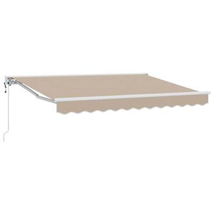 vidaXL Okvir tende Bež 350 x 200 cm Poliester s PU premazom