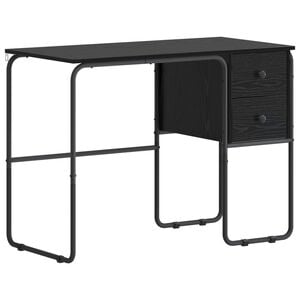 vidaXL Stol s pohranom Crni hrast 100 x 50 x 75 cm