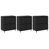 vidaXL Ormarić za pohranu 3 pcs Crni hrast 60 x 35 x 70 cm