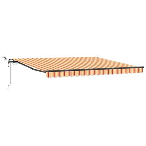 vidaXL Povlačivi tende Žuta i narančasta 400 &times; 300 cm Poliester