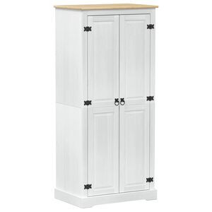 vidaXL Ormari Bijelo 76 x 50 x 170 cm Čvrsto borovo drvo