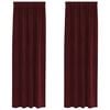 vidaXL Zavjese za zamračivanje 2 pcs Vinska crvena 140 x 225 cm Bar&scaron;un