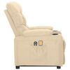 vidaXL Masažna fotelja na podizanje od tkanine krem