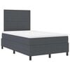 vidaXL LED Box Spring Krevet Tamno siva i bijela 120 x 190 cm