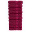 vidaXL Ručnici za ruke SOLUND 10 kom bordo 50 x 100 cm 600 gsm
