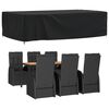 vidaXL Navlaka za vrtni namještaj crna 315x180x74 cm 420D Oxford