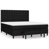 vidaXL Krevet s oprugama i madracem crni 160x200 cm od tkanine