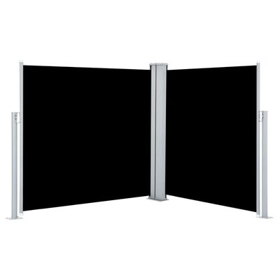 vidaXL Uvlačiva bočna tenda crna 117 x 600 cm