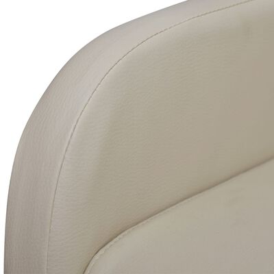 vidaXL Sklopiva fotelja od umjetne kože krem
