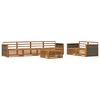 vidaXL Set vanjskih sofa 7 pcs Prirodna Čvrsto drvo akacije