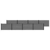 vidaXL Panel ograde 8 pcs WPC i aluminij Siva