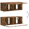 vidaXL Set TV komoda Zidne 6 pcs Dimljeni hrast Konstruirano drvo