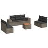vidaXL 8-dijelni set vrtnih sofa od poliratana s jastucima sivi