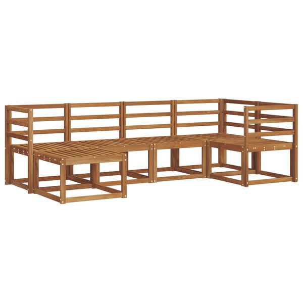 vidaXL Set vanjskih sofa s jastukom 6 pcs Prirodna i krem